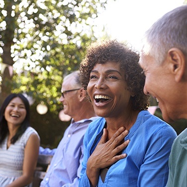 woman laughing