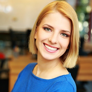 woman smiling at camera